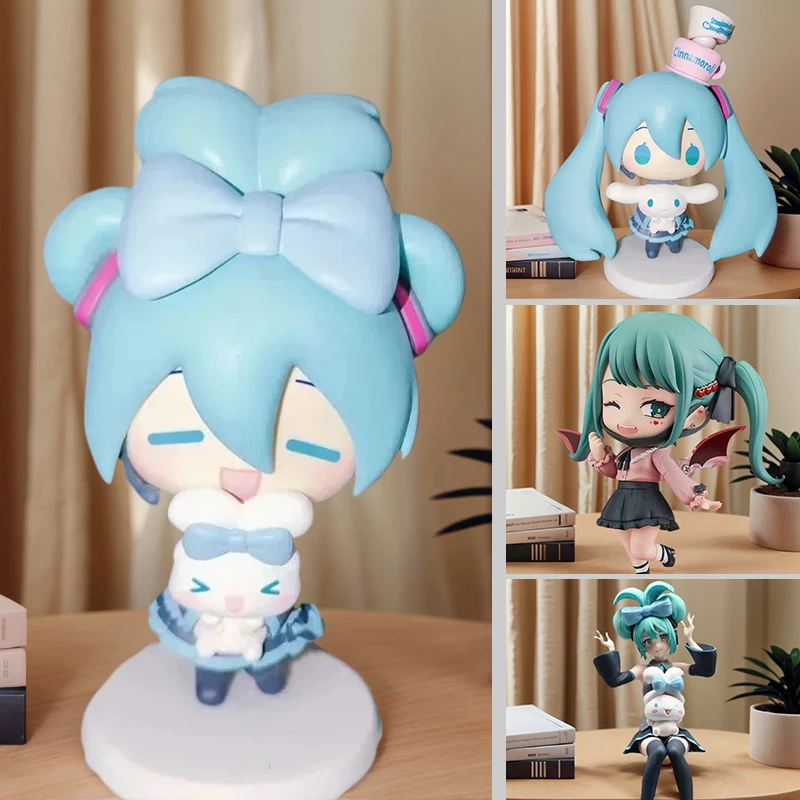 

Anime Hatsune Miku Action Figurine Miku Kawaii Figures Cinnamoroll Figures Q-version PVC Model Collection Toys Birthday Gifts