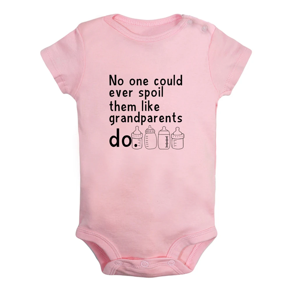 No One Could Ever Spoil Them Like Grandparents do Baby Rompers Boys Girls Print Bodysuit Short Sleeves Jumpsuit Kids Clothes