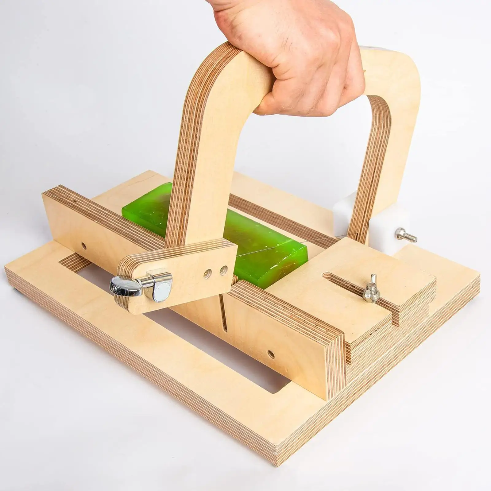 Wooden Soap Cutter Soap Model Tools Lightweight Handmade Adjustable Soap Trimmer Wire Cutting Machine for DIY Butter