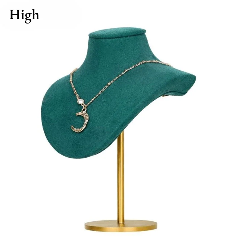 Necklace Model Bust Show Exhibitor Velvet Jewelry Holder Organizer Earring Pendants Display Stand Countertopvanity Top Organizer