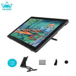 HUION Kamvas 24 Graphics Tablet Monitor 23.8 Inch QHD Screen Anti-Glare Glass Film Pen Display with Stand Support PC Android