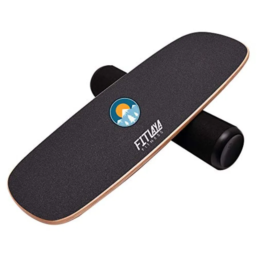 

Fitlaya Fitness Balance Board Wooden Training Equipment for Workout Hockey Skateboarding Surfing Snowboarding - Natural Wood Co