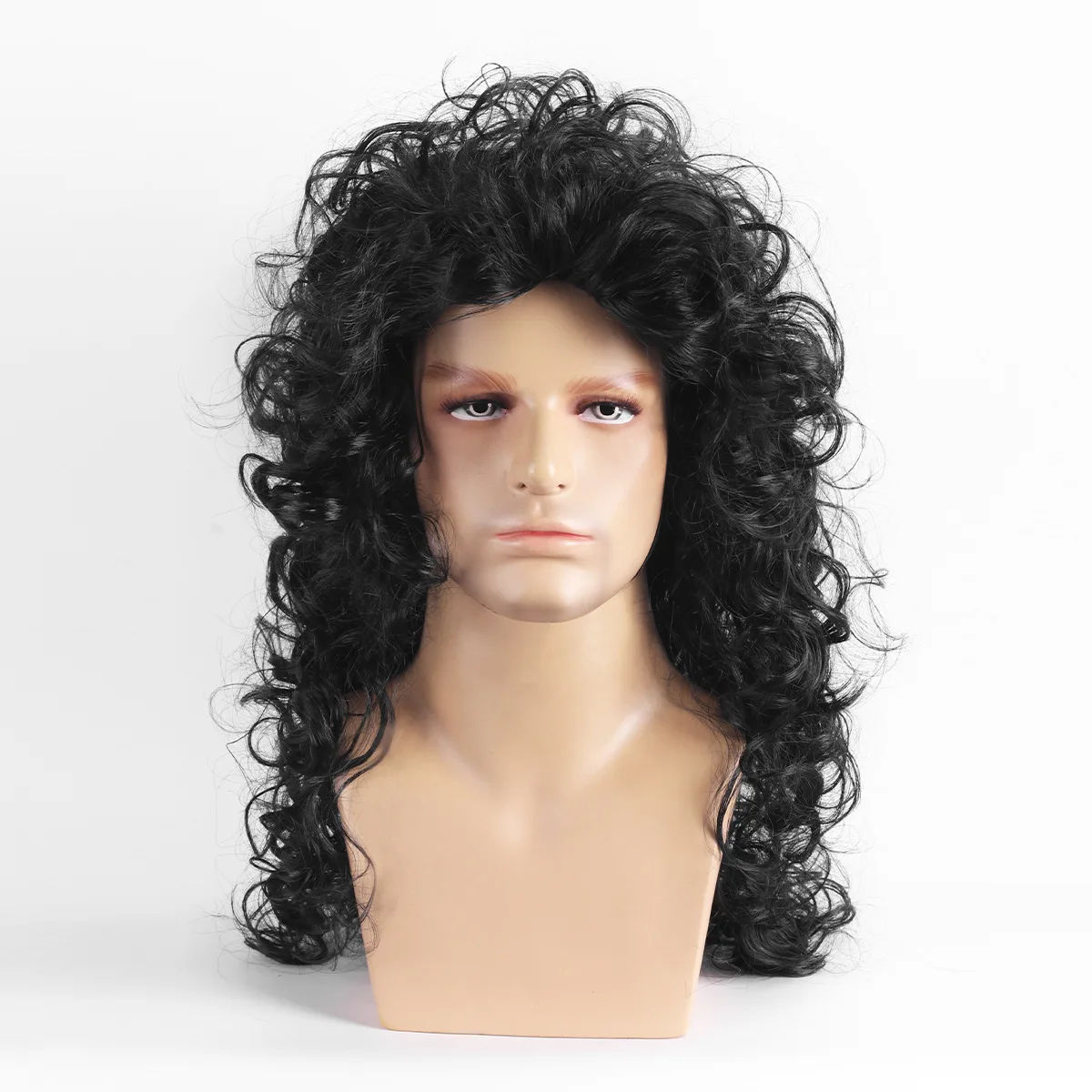 Halloween Synthetic Punk Rock Wig for Men, Heavy Metal Disco Party Cosplay Costume Headpiece, Spiked Styled Fiber Hair, Festival