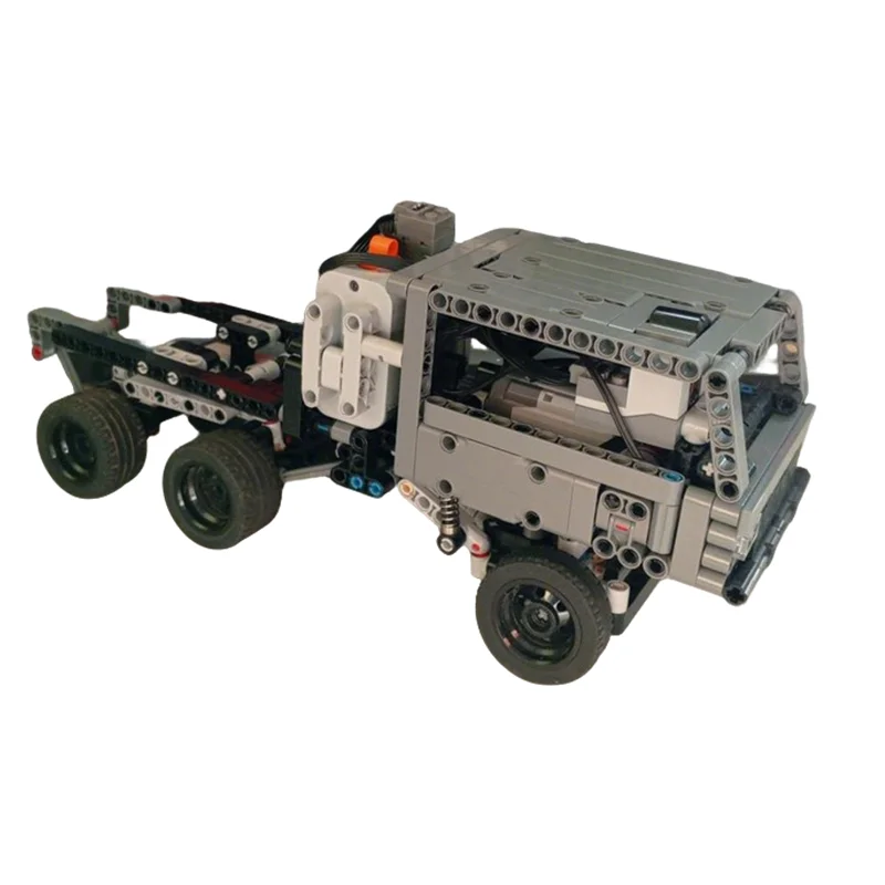 482 peças MOC Caminhão de Teste Técnico Compacto, Apenas Motores M, Blocos de Montar para Modelismo, Ideia de Arquitetura, Presentes de Natal, Brinquedos Educativos