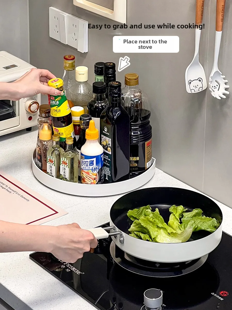 

Новая вращающаяся коробка для хранения специй 2025 года, настольный органайзер для кухни, для уксуса, соевого соуса, эфирных масел, роскошный дизайн