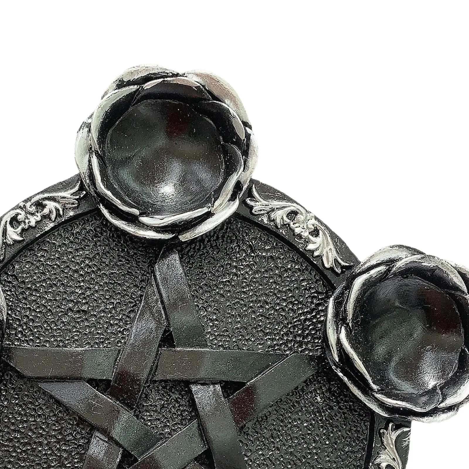 Resin Crystal Ball Display Stand Pentacle Ornament for Home Office Decor