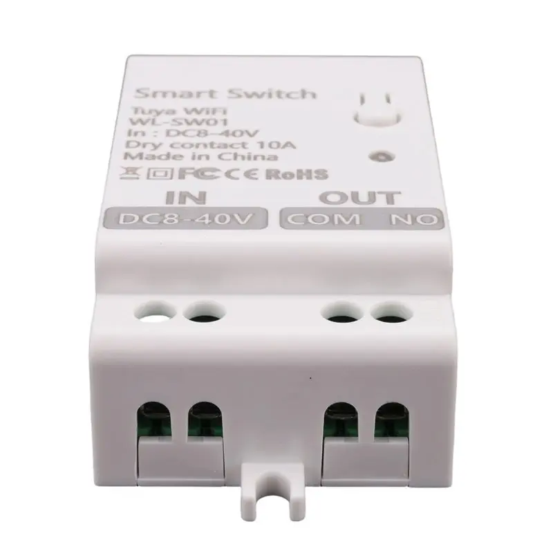 AF91-Tuya Wifi inteligente módulo de interruptor de contacto seco 10A hogar Universal DIY relé de interruptor funciona con Smart Life Alexa
