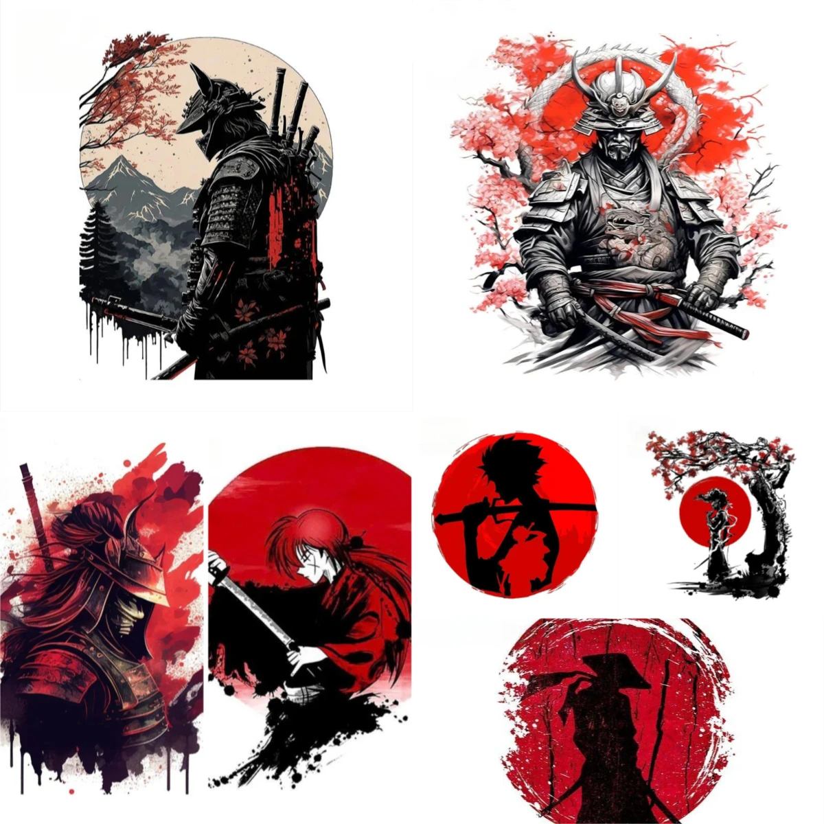 

Japanese Samurai Tattoo Vinyl Car Sticker Moto Car Stickers Auto Window Trunk Waterproof Sunscreen Vinyl Decals Decoration