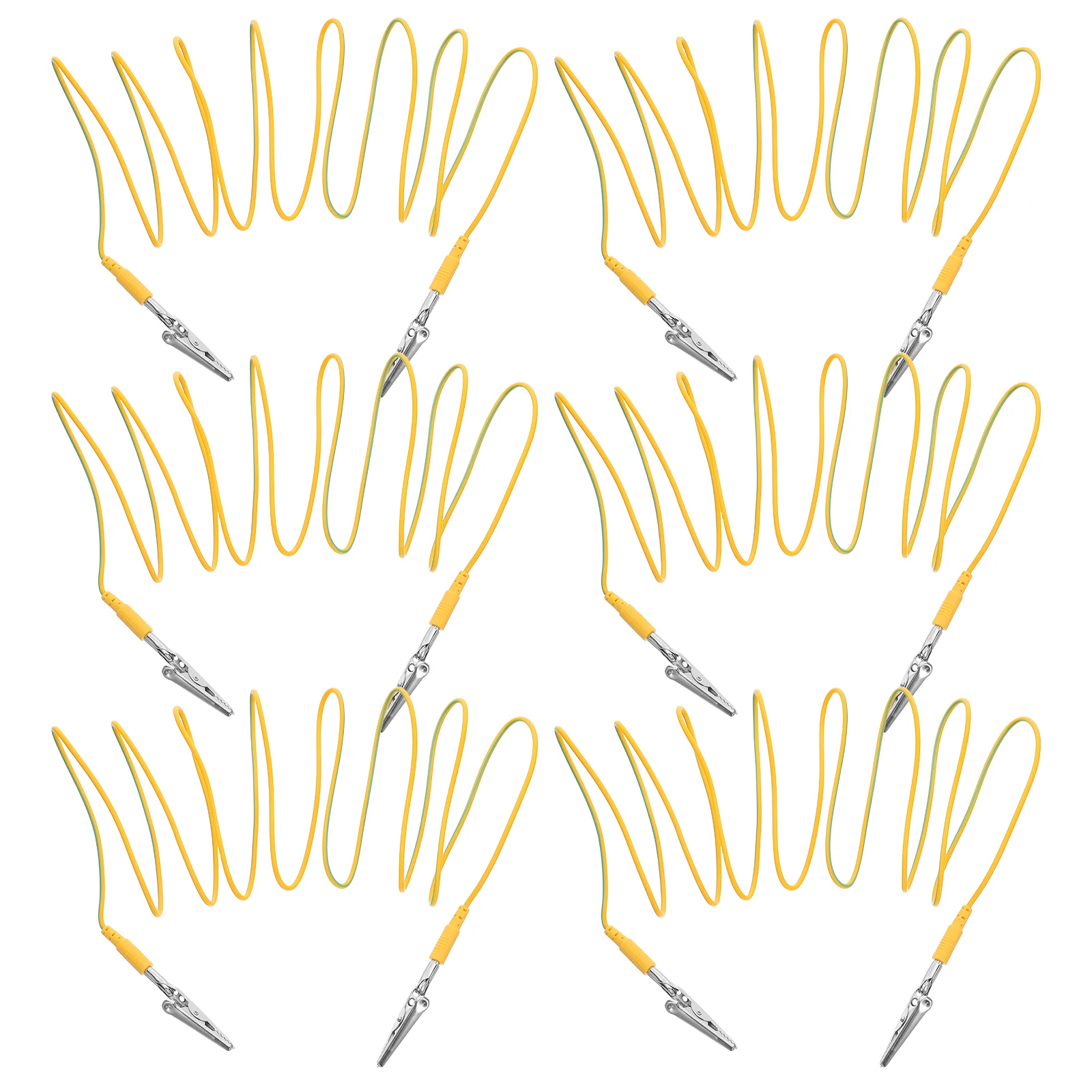 

5pcs Anti-Static Cable 1.8M Dual Alligator Clip Static Discharge For Electronics Protection Ground For Electrical