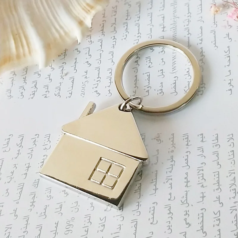 Hot Personality Cartoon House key chain new fashion Women  Bag Charm Keychains Men metal car key ring Best Couple gift Jewelry