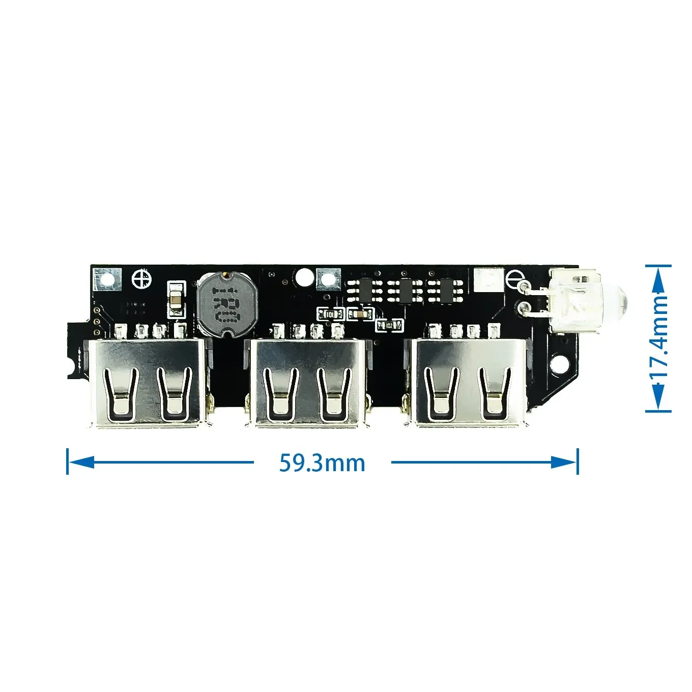 5V 1A 1.5A 2.1A 3 USB Power Bank Charger Circuit Board Step Up Boost Module 18650 Li-ion Case Shell DIY Kit Powerbank