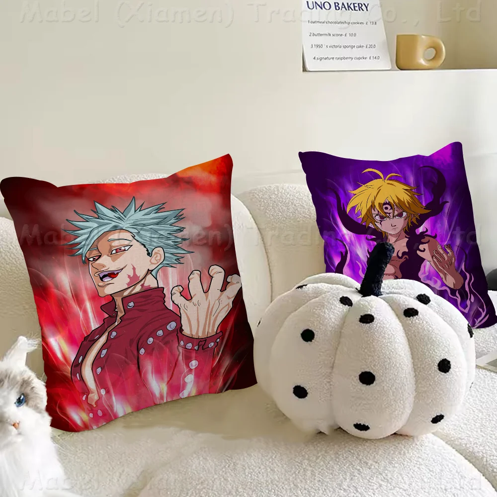 

The Seven Deadly Sins Anime Pillowcase Toon Gift Cushion Cover Bedroom Home Sofa Chair Seat Decor Pillow Case