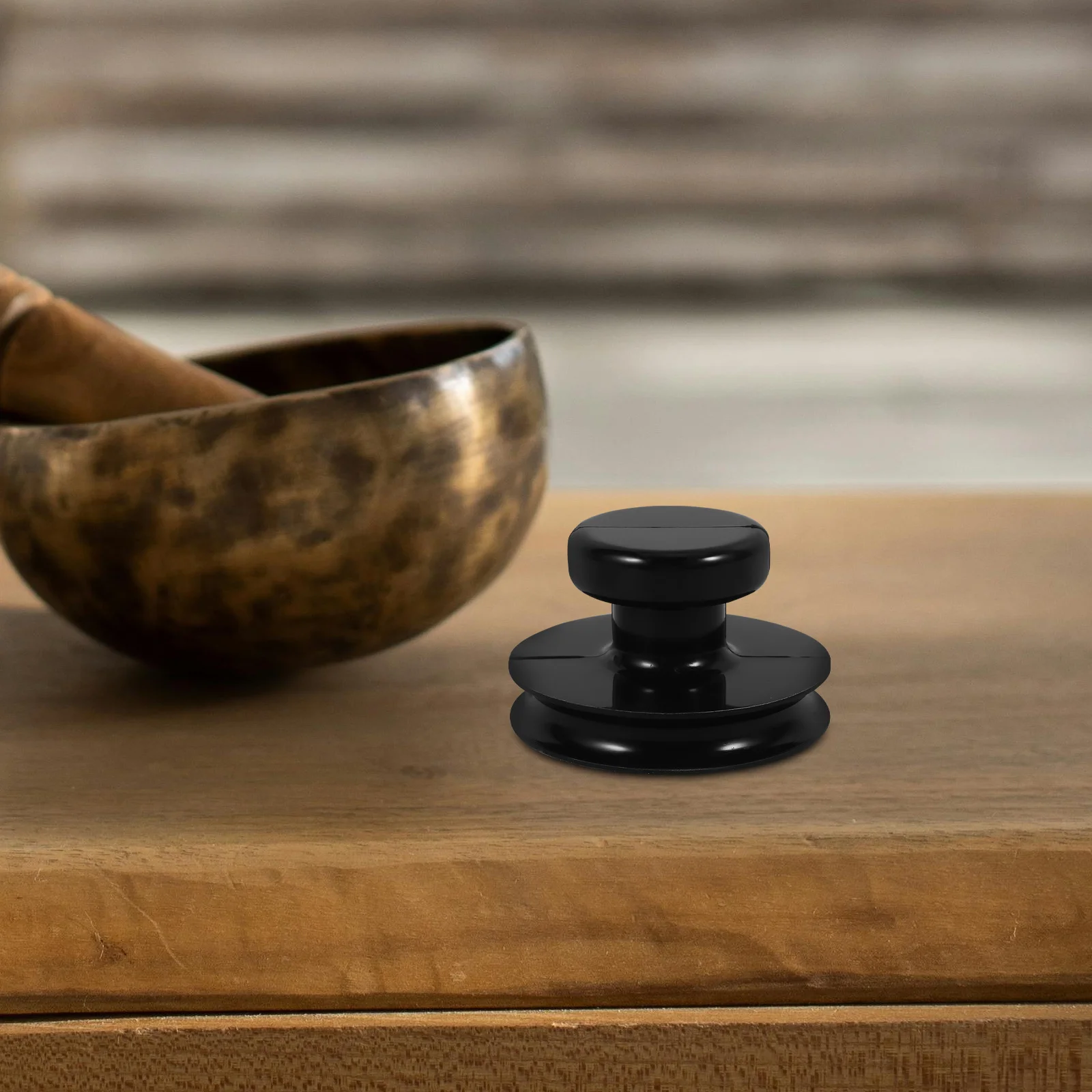 

Singing Bowl Suction Tool Rubber Black Portable Sound Bowl Supply Lifting Handle Strong Suction Accessories