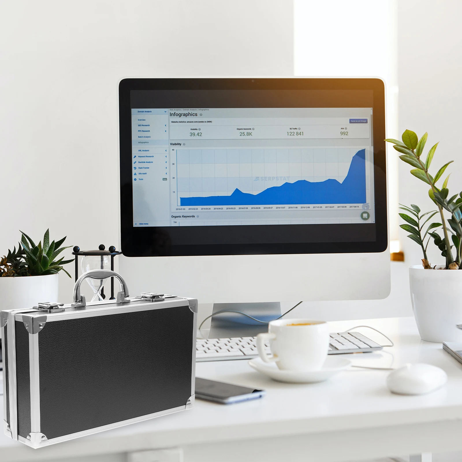 Aluminum Alloy Toolbox with Sponge Lining Portable Case for Tools Instruments Home Appliances Cameras Stationery Large Capacity