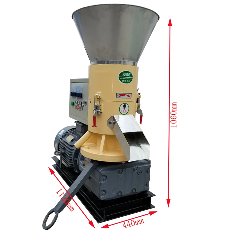 ZS 250 Biomass Wood Pellet Machine 15KW 100 200KG H Sawdust Rice Husk Straw Processing Wood Pellet Machine