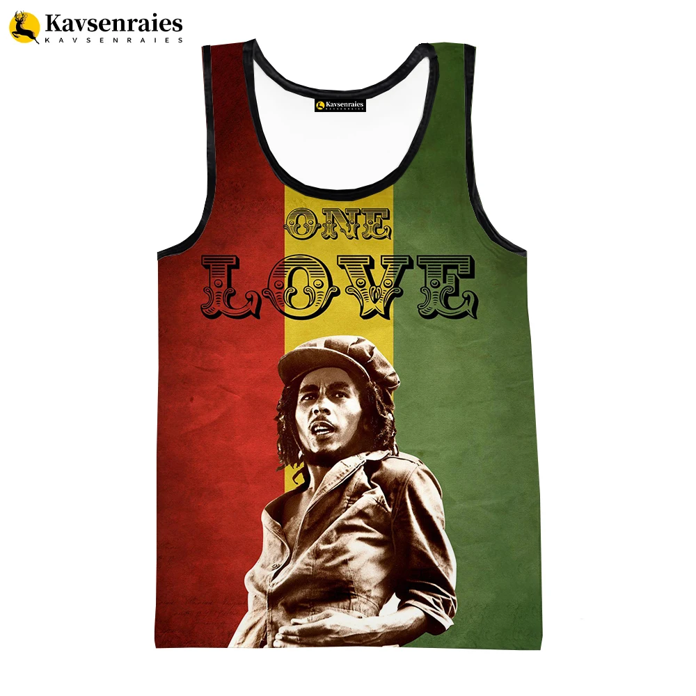 Bob Marley 3D Gedrukt Tank Tops Herenkleding Mouwloze Shirts Hip Hop Harajuku Streetwear Oversized Tops Tees Ropa Hombre