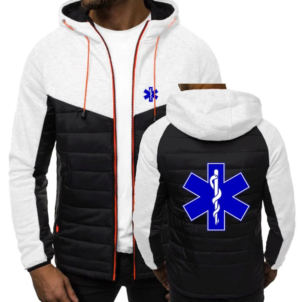 2024 EMT Paramedic Emergency Medical Autumn And Winter New Men Zipper Cotton Warm Comfortable Comfortable Down Jacket Tops