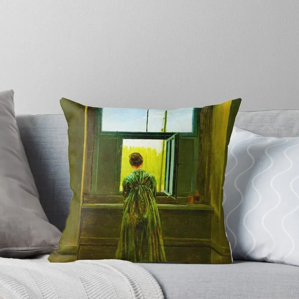 

HD Caspar David Friedrich - Woman at a Window Throw Pillow Christmas Cushion For Home Couch Pillows pillow