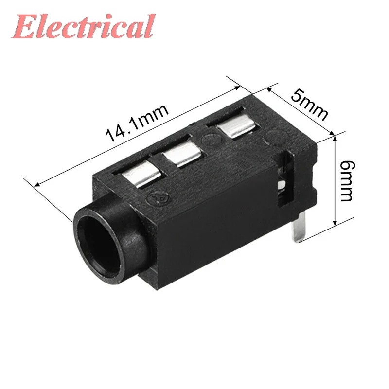 3.5 mm Audio Jack Connector PCB Mount Female Socket 4 Pin PJ-320A 30V 0.5A 1W Application to Media Player MP3 /MP4 Player