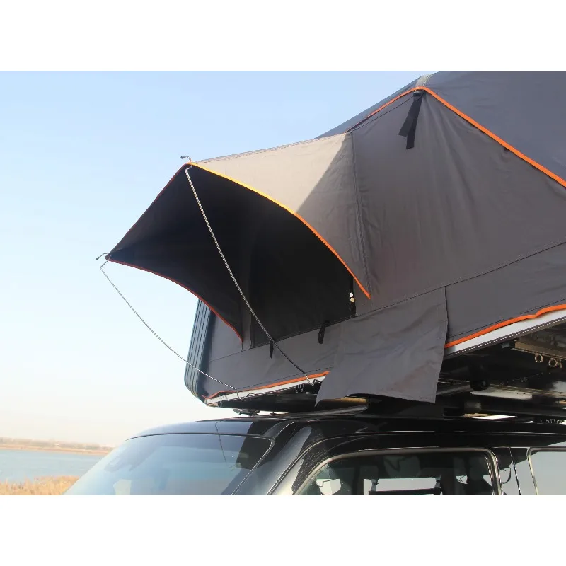 حجم كبير 4 شخص التخييم SUV 4x4 سقف الألومنيوم خيمة مقاوم للماء هارد شل سيارة على السطح خيمة سقف علوي خيمة للبيع #3