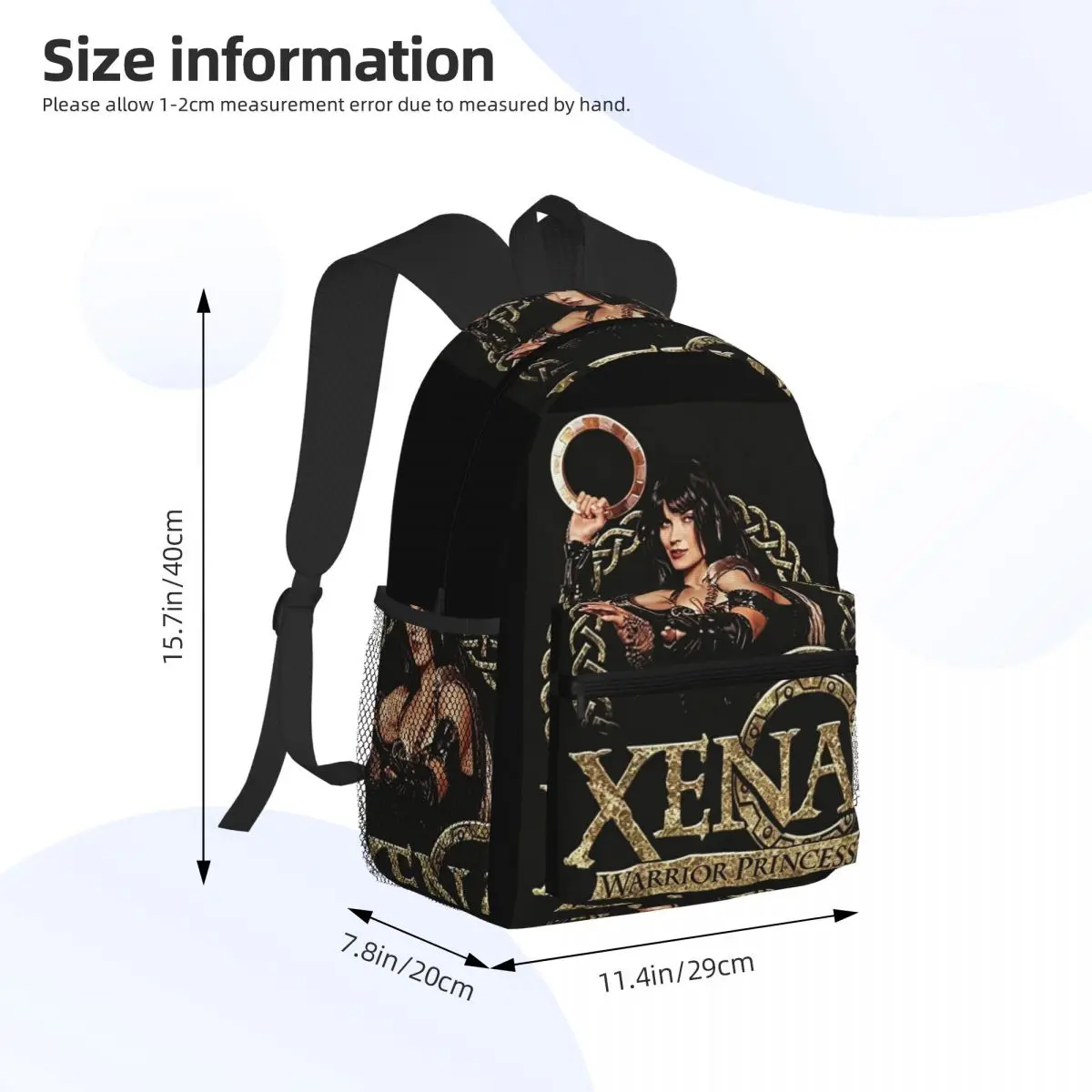 Xena Warrior Princess Real Authorized Student Backpack School Bag Hiking Travel Daypack for Boys Girls Bookbag Shoulder Bags