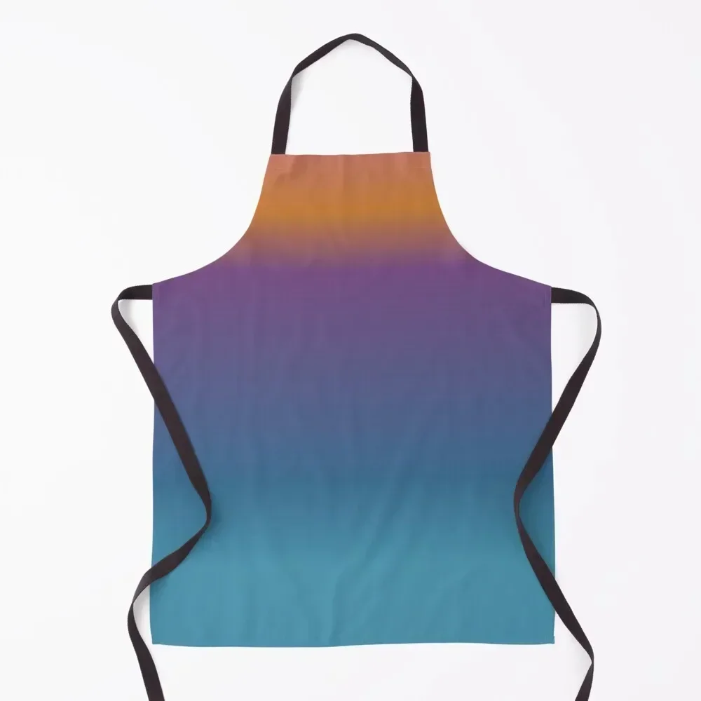 

Blue Terra-Cotta Ombre Apron Kitchen Novel Kitchen Accessories home women New year's work ladies Apron