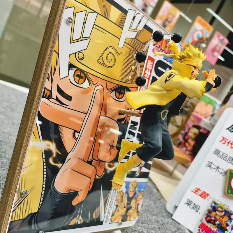 Figura Decorativa 3D de Naruto Boruto de Bandai, Pintura Decorativa Auténtica del Anime, Adorno de Escritorio de Manga Japonés, Regalo Creativo de Anime