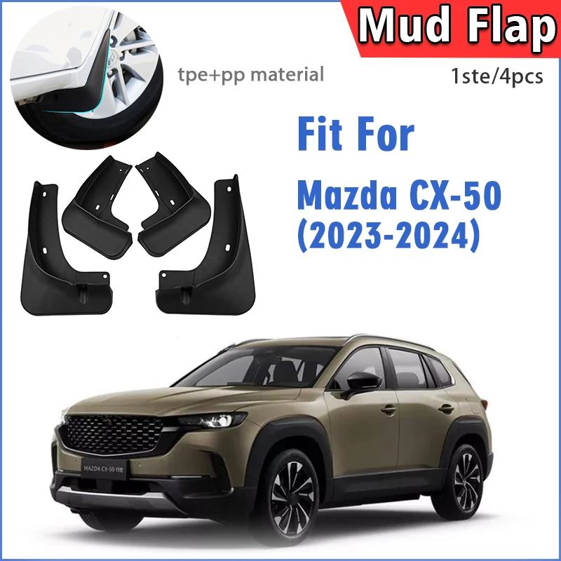 

Front Rear 4pcs FOR Mazda CX-50 CX50 2023 2024 Mud Flaps Guard Splash Mudguard Fender Mudflaps Car Accessories