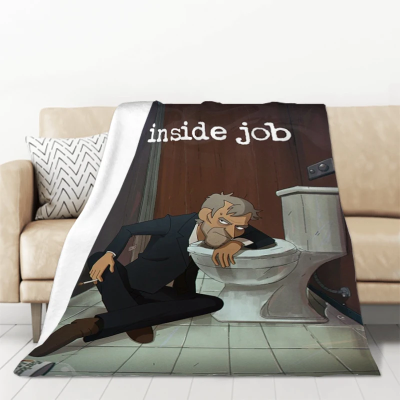 I-Inside Job Cartoon Custom Blanket Sofa Winter Bed Blankets & Throws Furry Throw Fluffy Soft Baby Fleece Beds Nap Anime Flannel