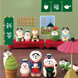 Japanese Cat Ornaments Tea and Bread Tea Gardens Leisure Baking Scenes Decoration Resin Photography Handicrafts Ornaments