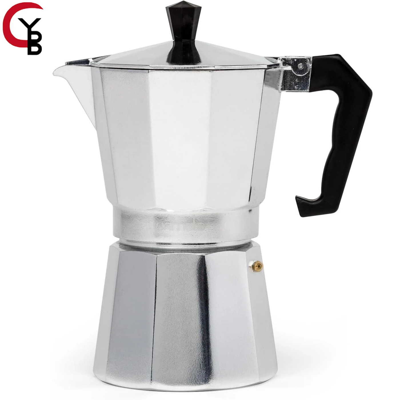 

Yanbiguo Classic Stovetop Espresso&Coffee Maker,Moka Pot for Italian&Cuban Café Brewing,Cafeteras, 1/2/3/6 Espresso Cups, Silver