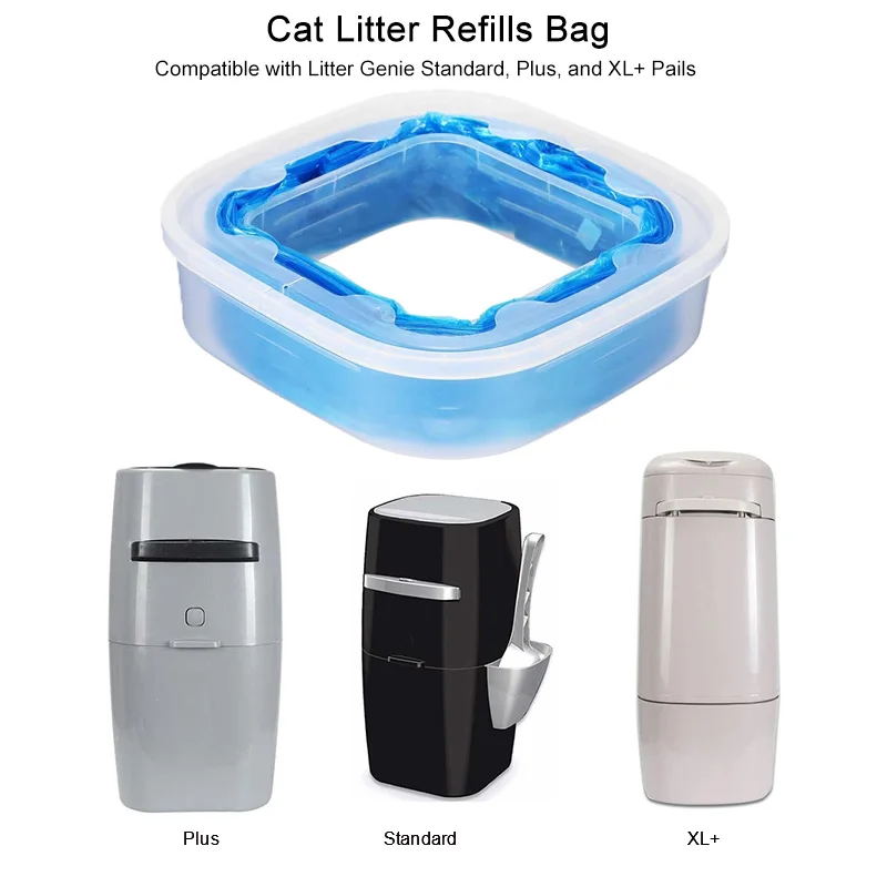 5 + 1 قطعة كومبو حزمة القط عبوات القمامة حقيبة ل ليتر الجني القياسية ، زائد ، XL + وأسلوب دلاء سلة المهملات استبدال كيس النفايات