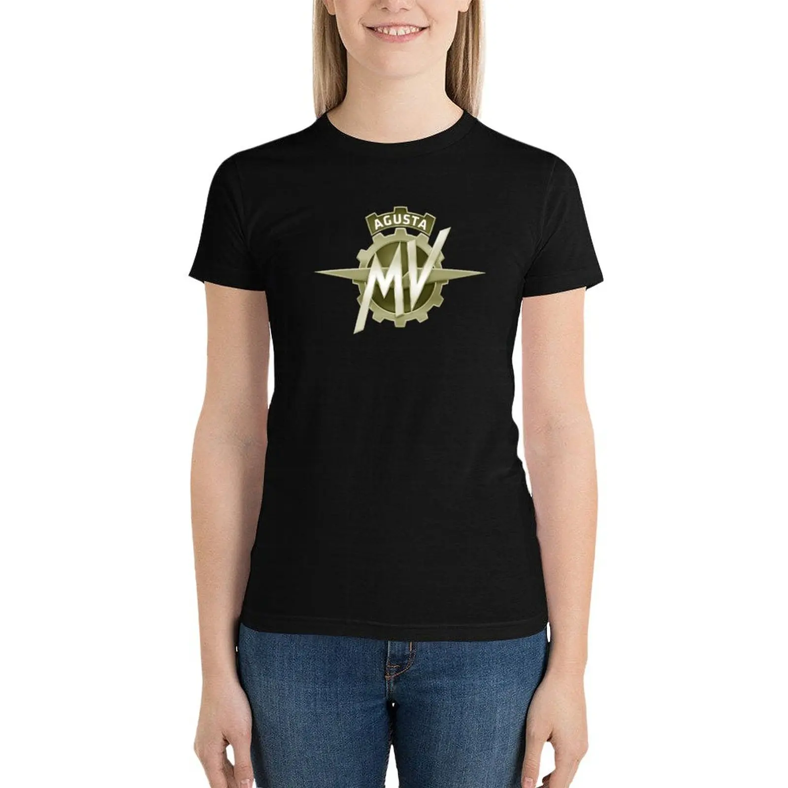 Vintage MV Agusta Motorcycles T-Shirt plus size tops animal print shirt for girls black t shirts for Women