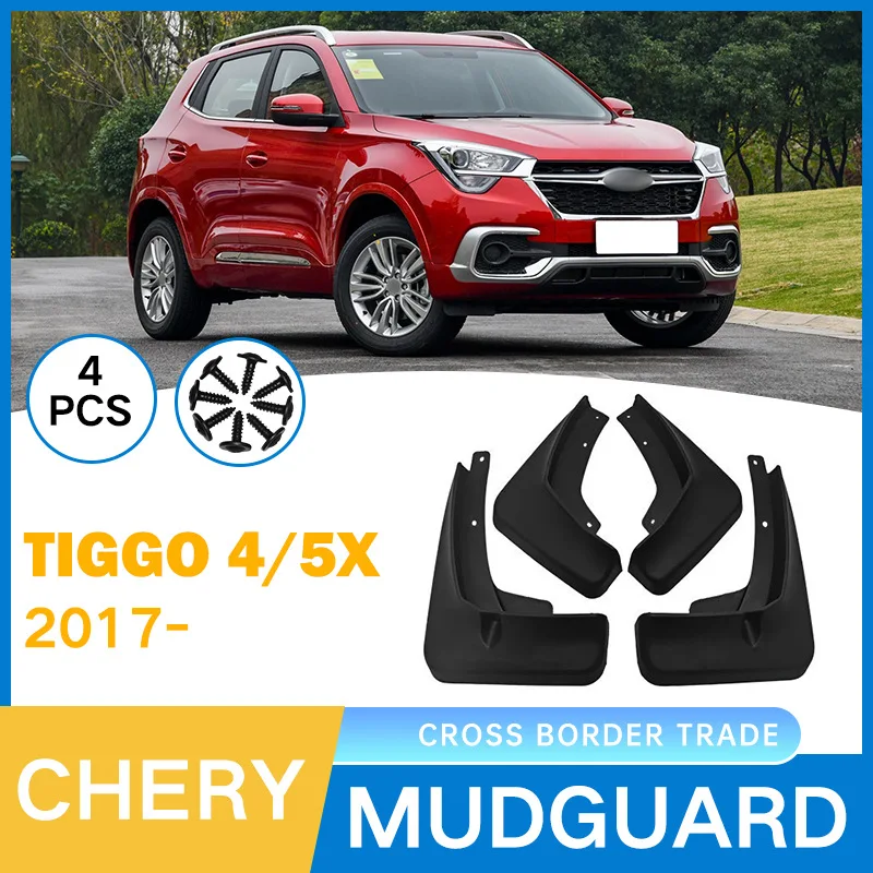 

For Chery Tiggo 4 5X 2017-2023 mudguard soft rubber mudguard leather tile,Front Rear Flares Splash Guards Cover Car Accessorie