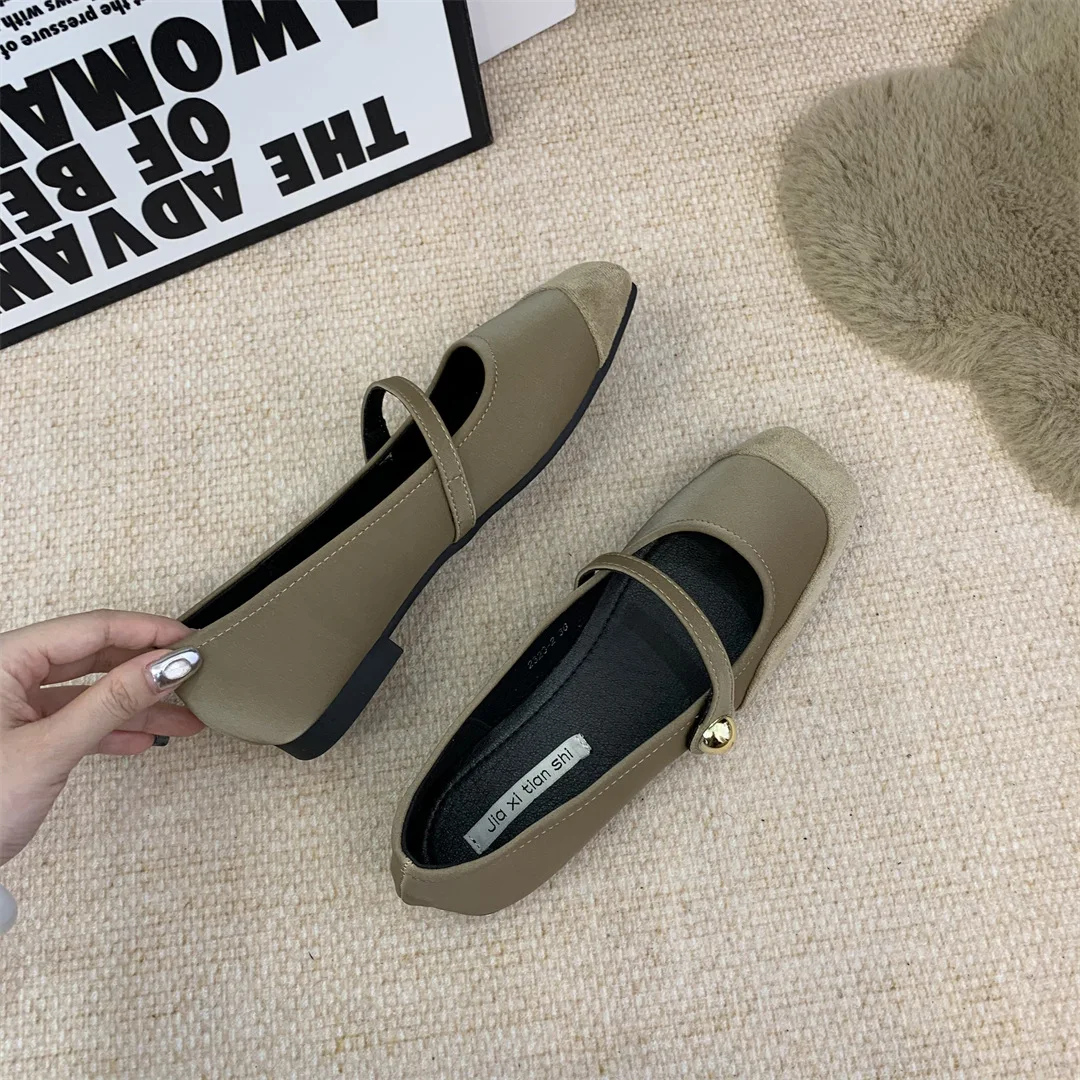 Płytkie usta buty babci 2024 modne damskie mieszane kolory na niskim obcasie obuwie damskie modne letnie wygodne