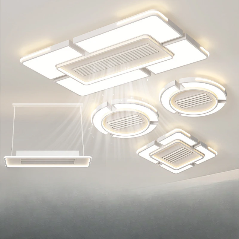 Leaf less fan light, ceiling   living  simple and modern intelligent LED, bedroom and dining room