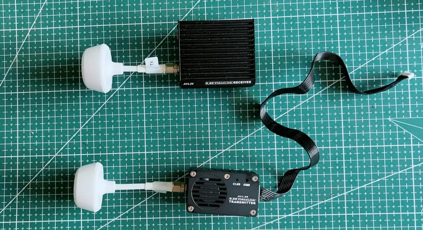 1 Pair AVL58 5.8G Video Link 5.8GHZ VTX VRX 1.5W Transmitter receiver AV Video Downlink W/antenna For DJI A2 NAZA FPV long range