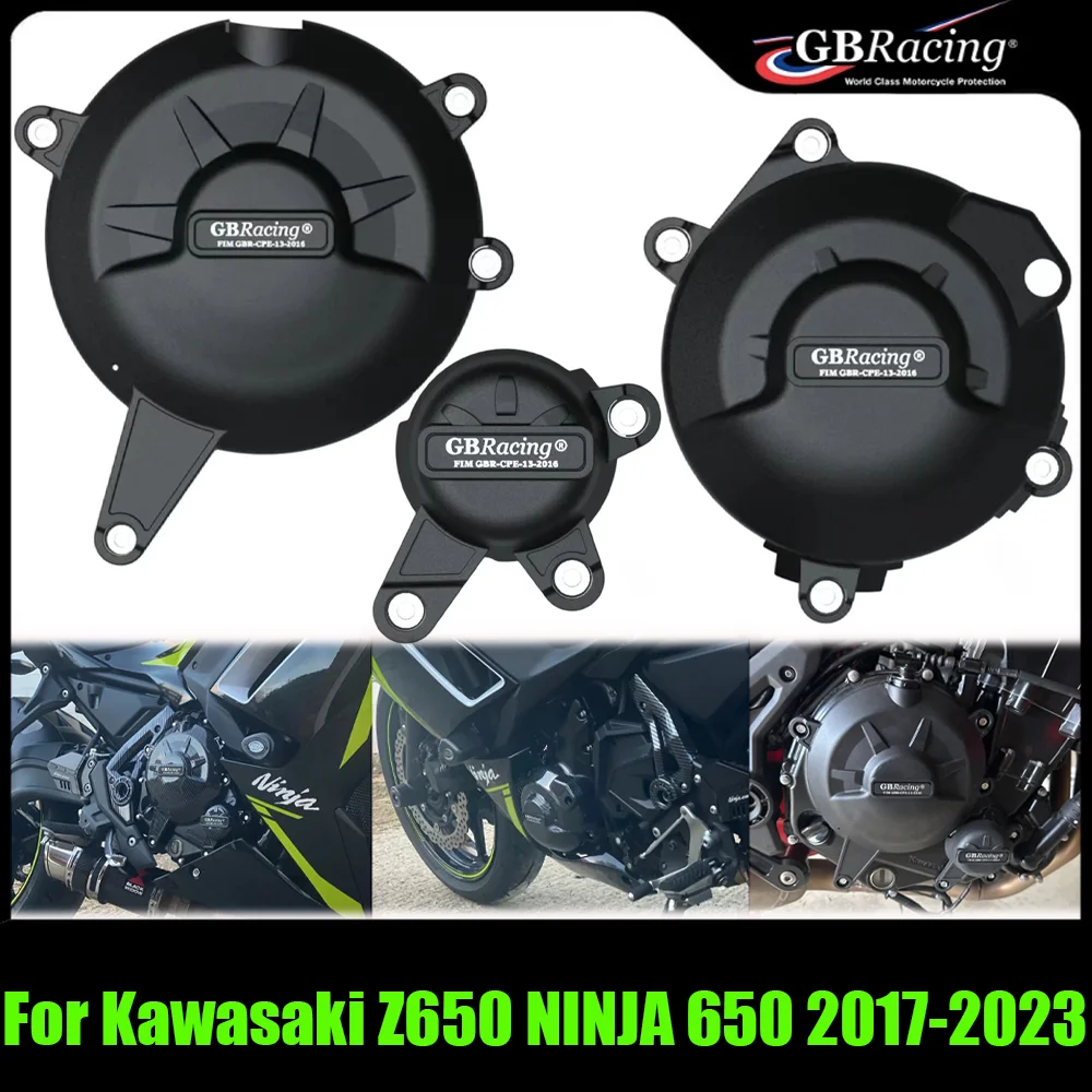 

For Kawasaki Z650 NINJA 650 2017-2023 Motorcycle Engine Cover Clutch Cover Protection Set Accessories GBRacing