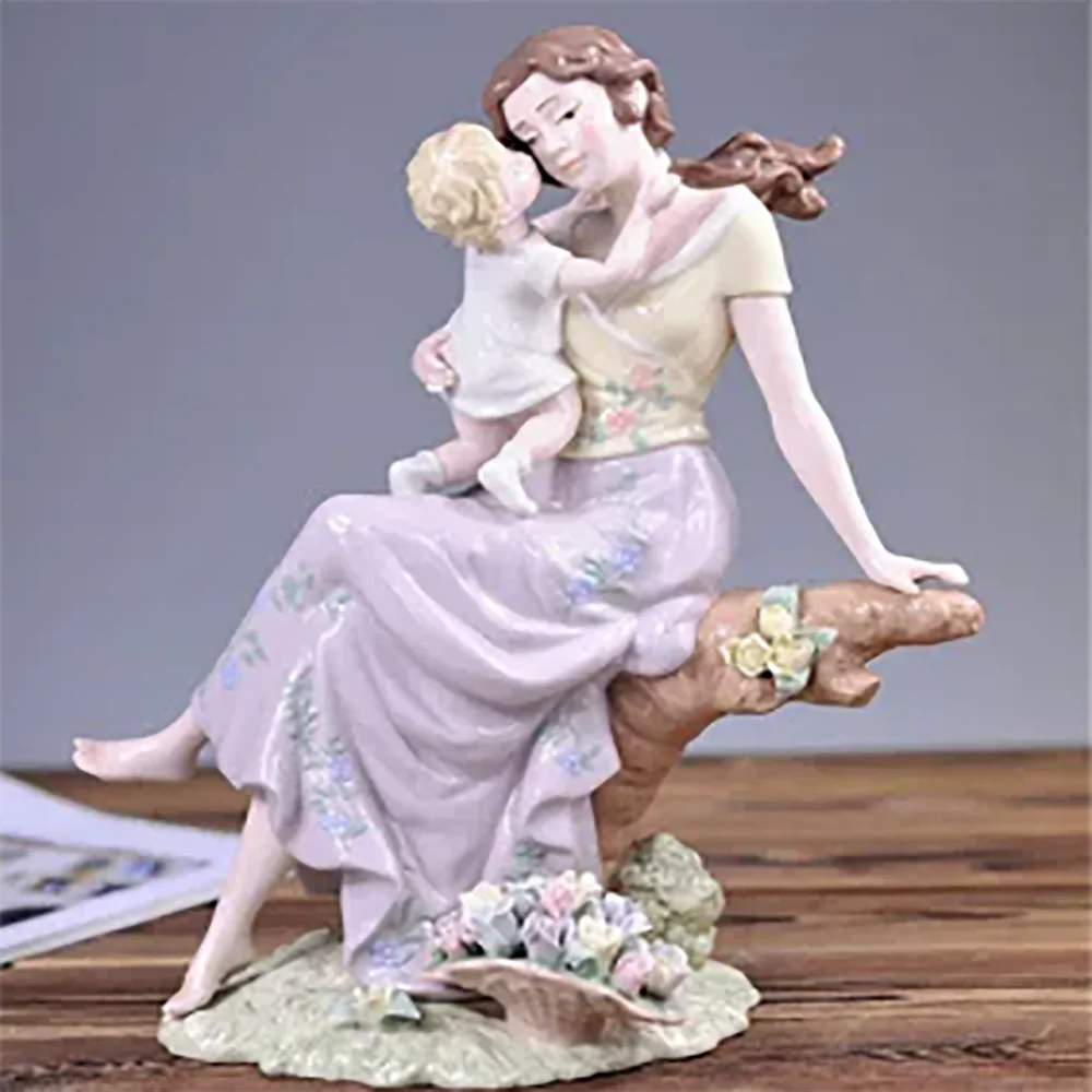 

MOTHER'S DAY LLADRO ORIGINAL SINGLE HAND PAINTED PORCELAIN FIGURES IN SPAIN ELEGANT PORCELAIN DECORATION HOME DECORATION