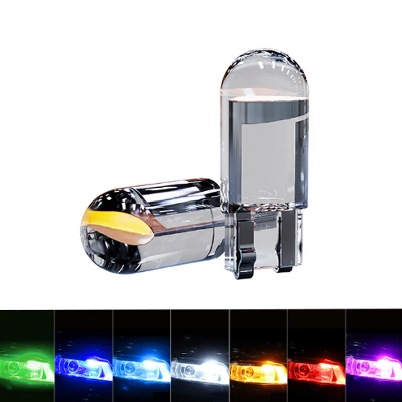 

W5W LED T10 Автомобильный светильник COB Стеклянный корпус Автомобили Клиновой светильник номерного знака Внутренний купольный светильник для чтения t10 Лампа DRL