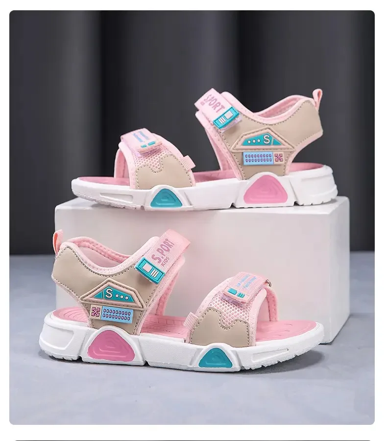 Детские летние резиновые сандалии для мальчиков, детская обувь, детская пляжная обувь на плоской подошве, спортивные мягкие нескользящие повседневные сандалии для малышей