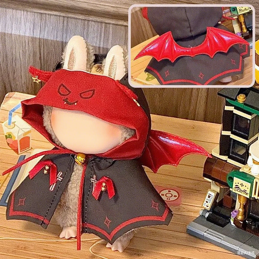 

Anime Doll Clothes for 17cm Labubu Doll Outfits Designer Luxury Halloween Ghost devil Clothes Toy Labubu Clothe Doll Accessorie