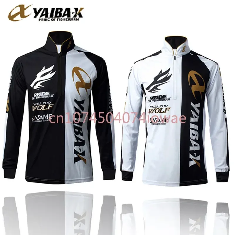 YAIBA-X Fishing Clothing Men Quick-drying Anti-sweat Thin Long Sleeve UV Protection Clothes Fishing Shirt Men Cycling Clothing