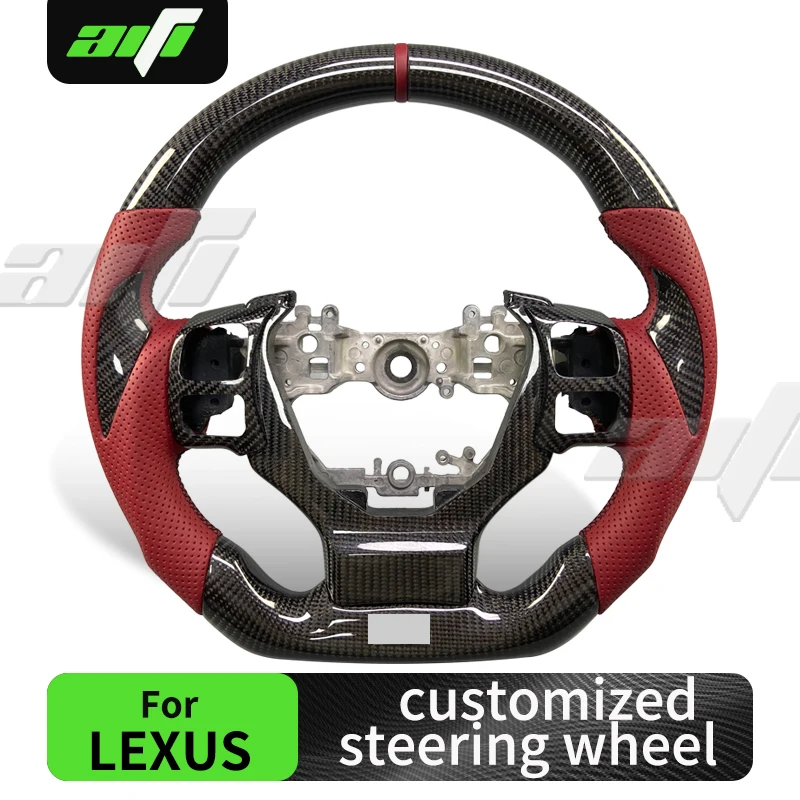 

Светодиодный руль из настоящего углеродного волокна на заказ для Lexus ES IS GS RC GS300 IS250 RX NX Модель IS300