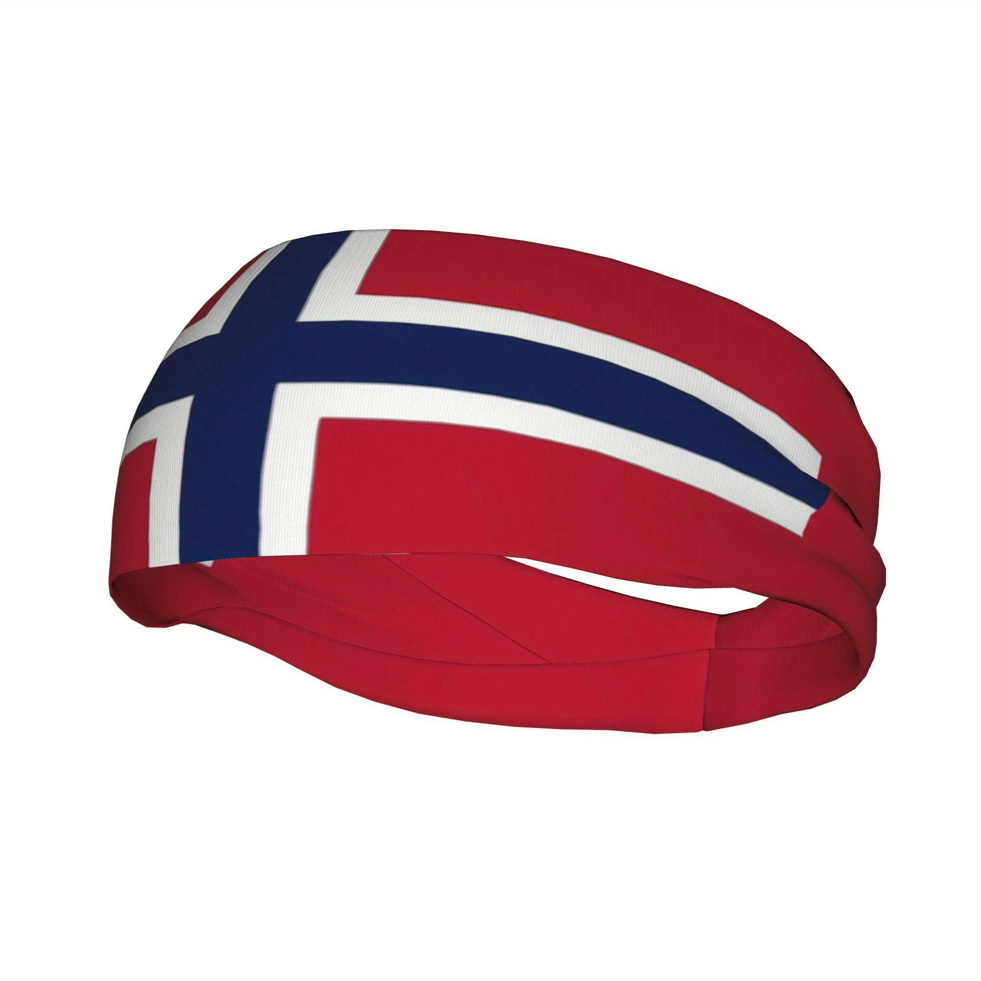 

Спортивная повязка на голову с флагом Норвегии, цвета норвежского флага с картой Норвегии, легкая, для спортзала, спортивных мероприятий, команд, национальной гордости