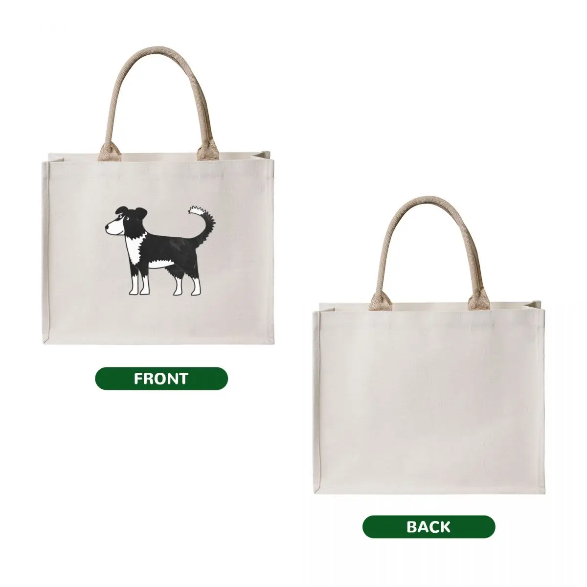 Border Collie Sheepdog Tote Bag Big bag women Canvas tote bags men