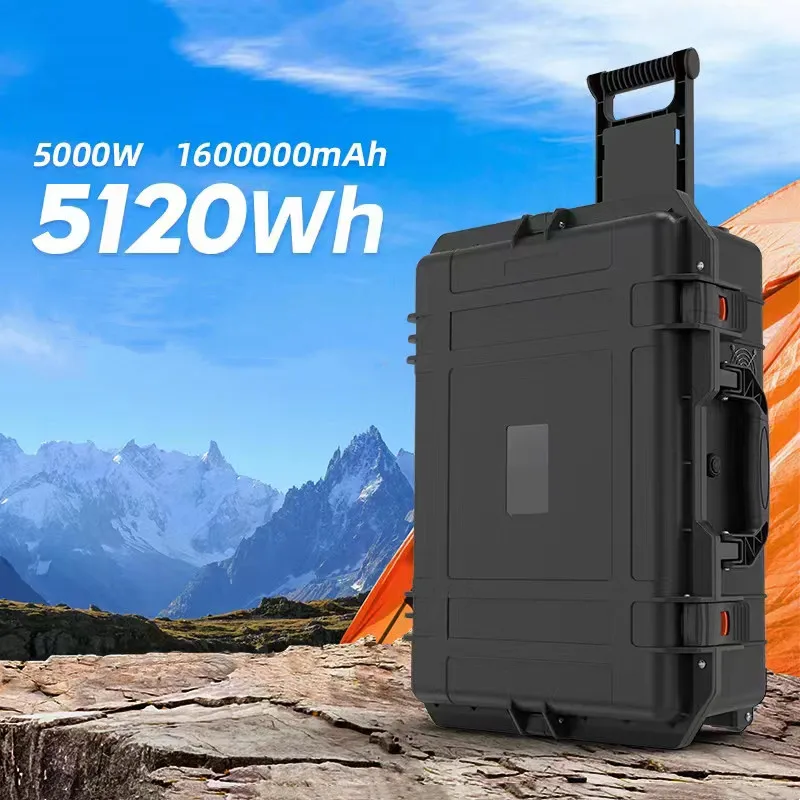 Solar Energy System Ac 110V 220v Solar Backup Lifepo4 Battery Pure Sine Wave 5kw Smart Portable Power Station Safer Outdoor Home