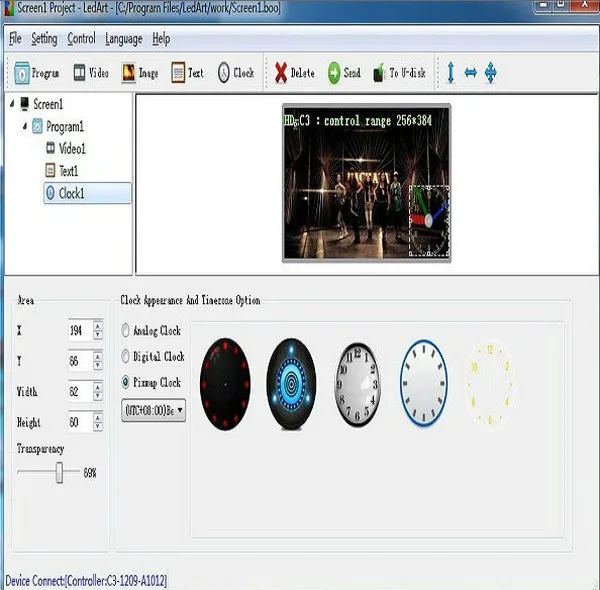 Hd-c10 full color display led card, preço baixo