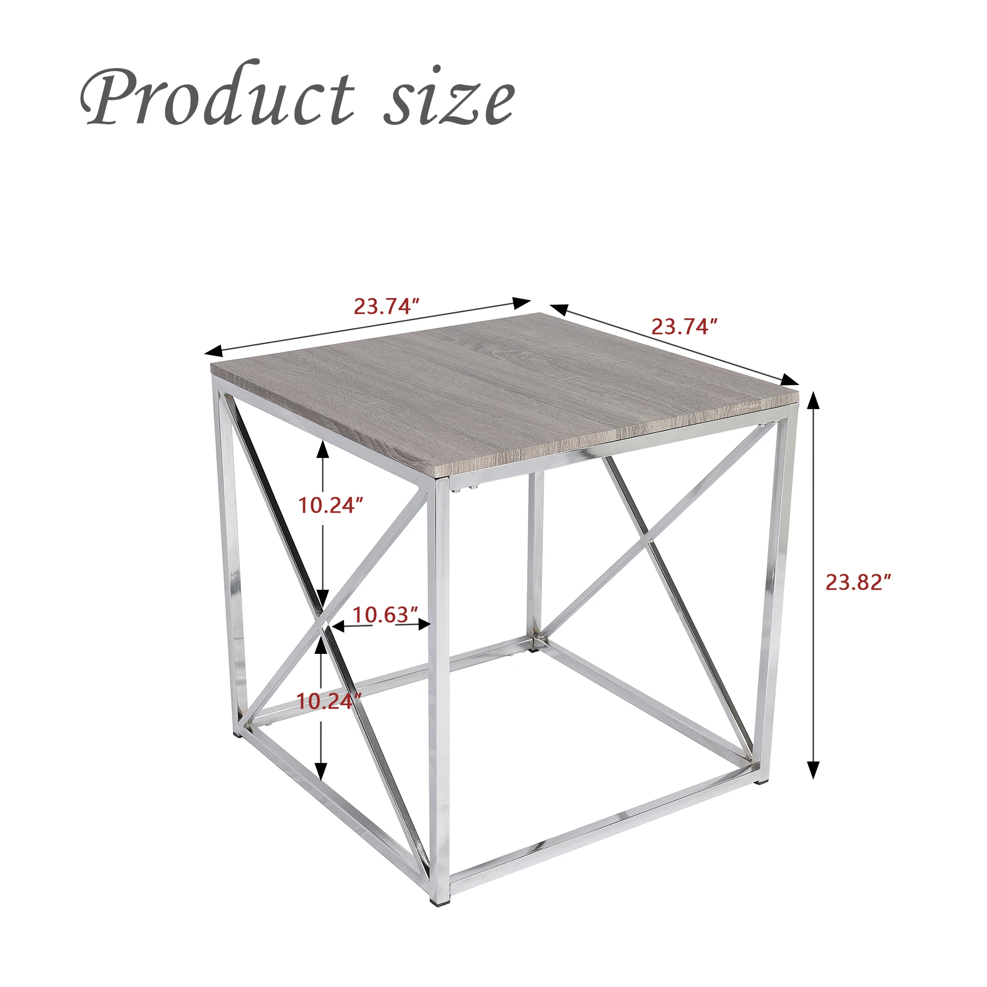 Modern Simple Wooden Coffee Table Solid Metal Steel Silver Pipe Table Legs a Rectangular Sofa Side Table Preferred Wood