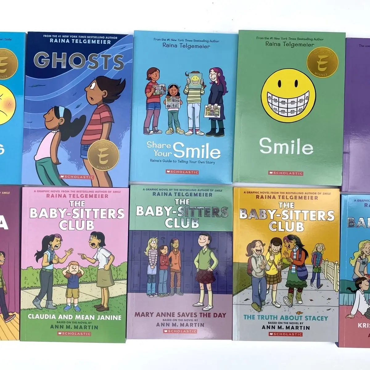 

10 Books English Raina Telgemeier 10 Volumes Smile Series Children's Emotional Picture Book Youth Growing Up Story